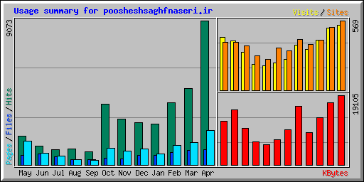 Usage summary for poosheshsaghfnaseri.ir